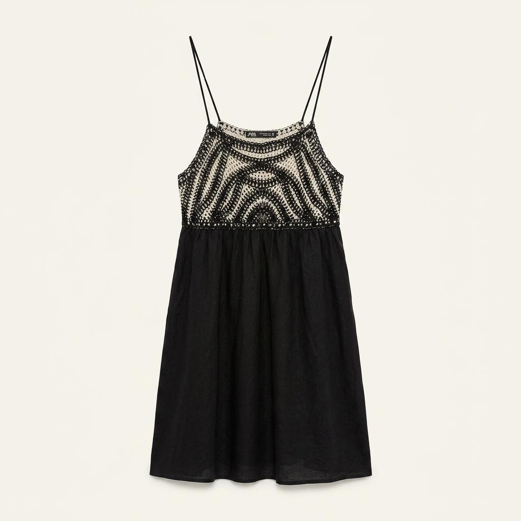 ZARA Linen Blend Bustier Ops 1