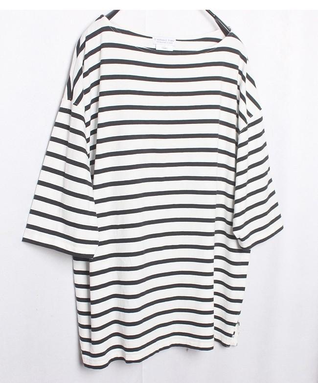 CIAOPANIC TYPY Oversize Stripe Cotton T-Shirts 11
