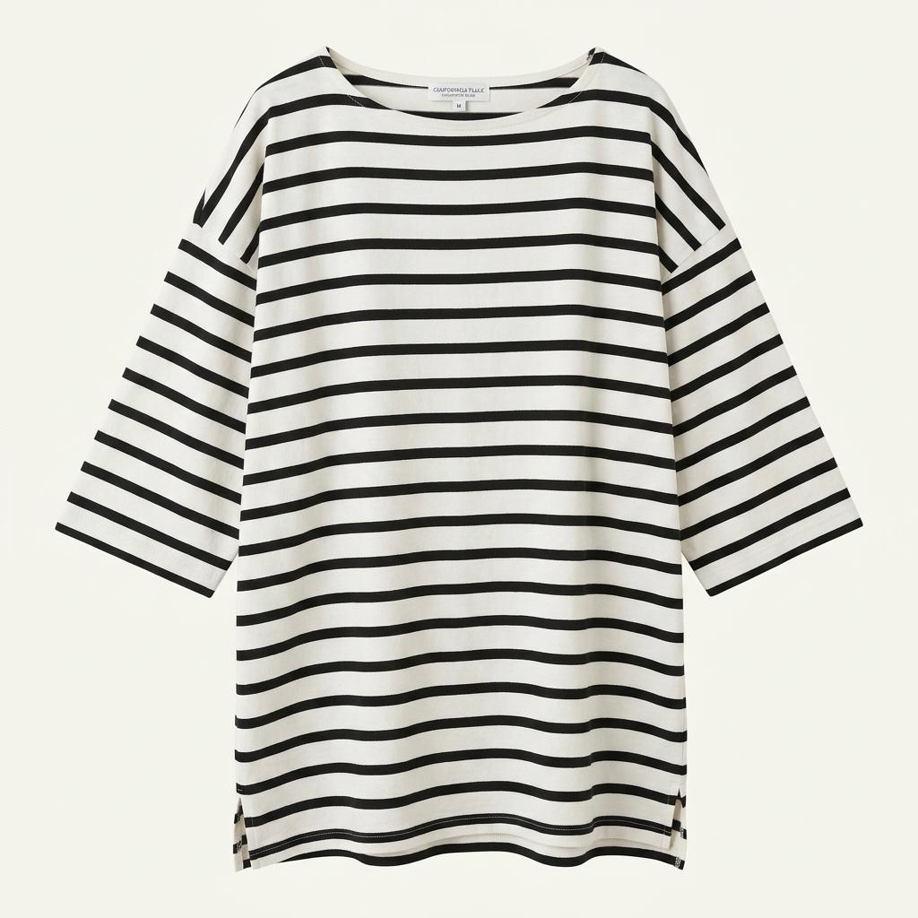CIAOPANIC TYPY Oversize Stripe Cotton T-Shirts 1