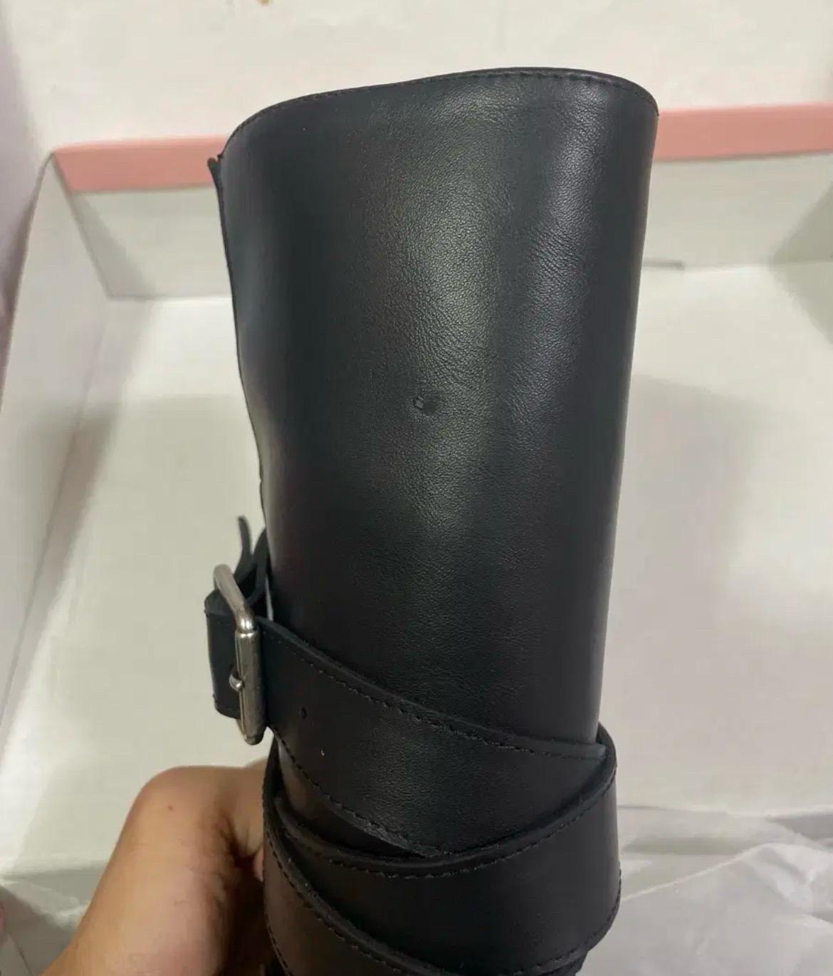 #1089 둥근토 3.5cm 2way 미들부츠 235 블랙 11