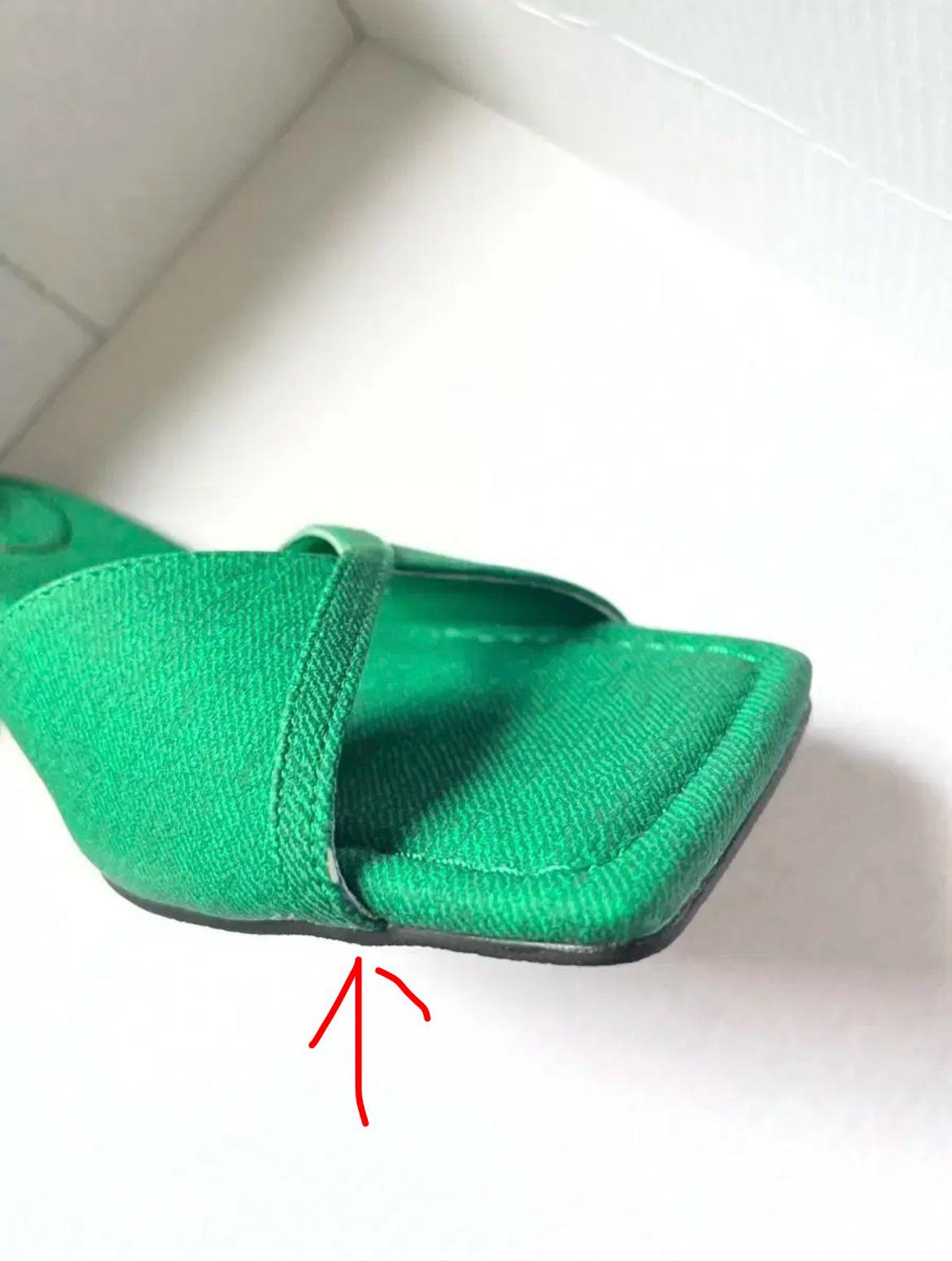 #908 스퀘어 샌들 5.5cm 뮬 250 그린 11