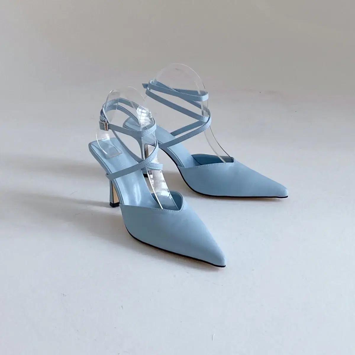 #152 뾰족코 9cm 스트랩 샌들 230 블루 2