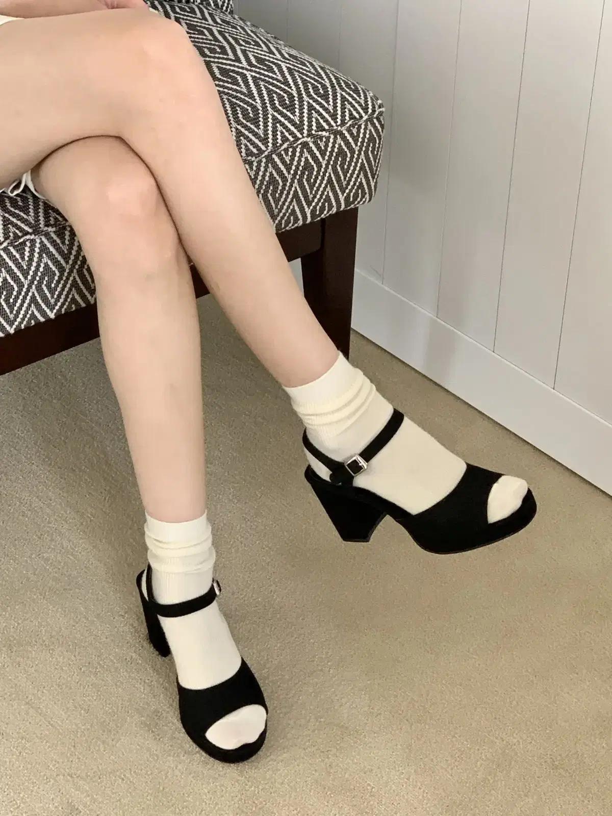 #425 가보시 8.5cm 스트랩 샌들 240 민트 4
