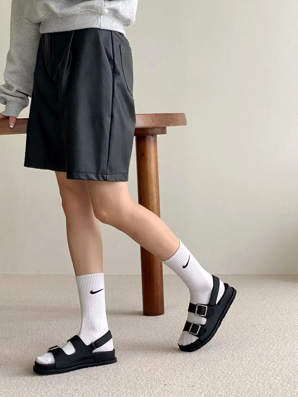 #세일 9345 와이드 찍찍이 4cm 캐쥬얼 샌들 245 블랙-새상품 8