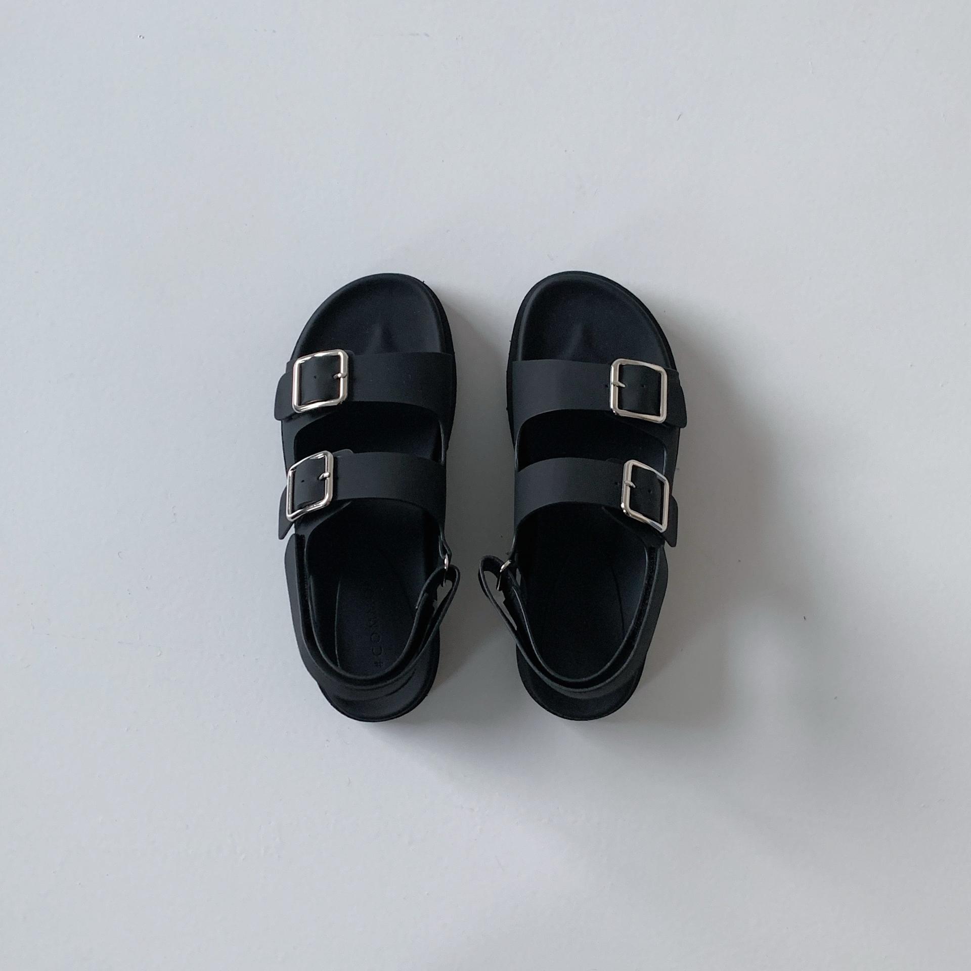 #세일 9345 와이드 찍찍이 4cm 캐쥬얼 샌들 245 블랙-새상품 2