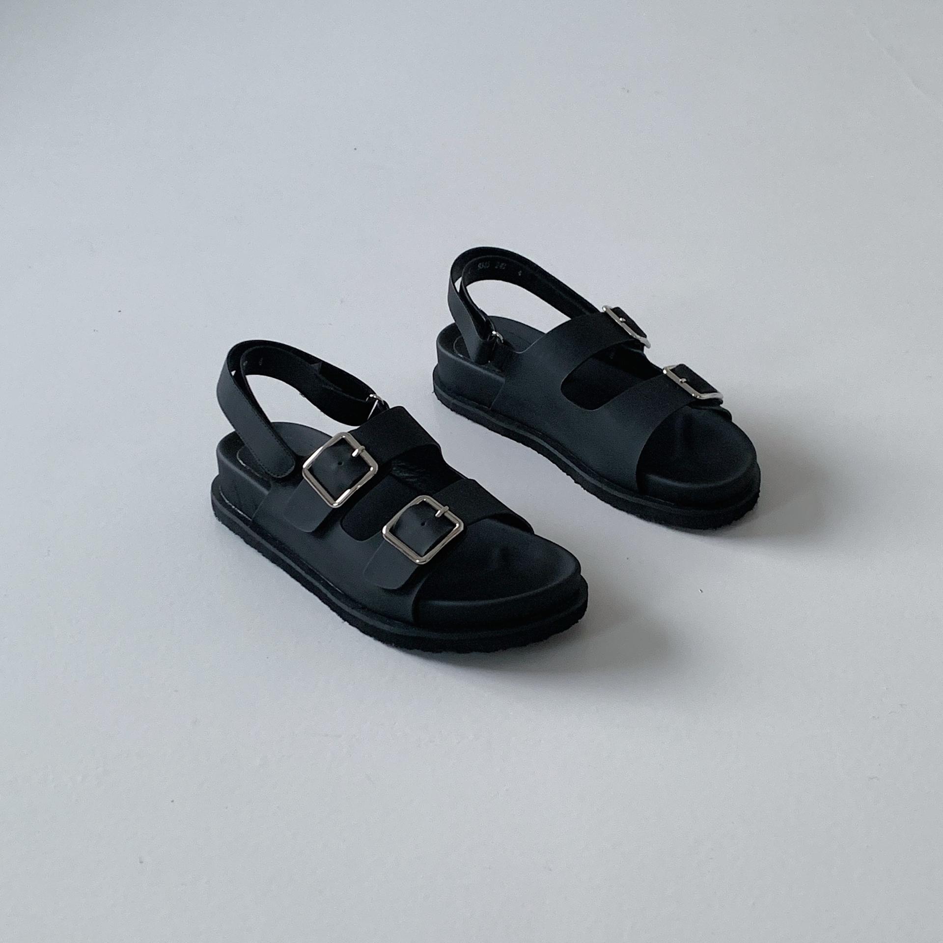 #세일 9345 와이드 찍찍이 4cm 캐쥬얼 샌들 245 블랙-새상품 3