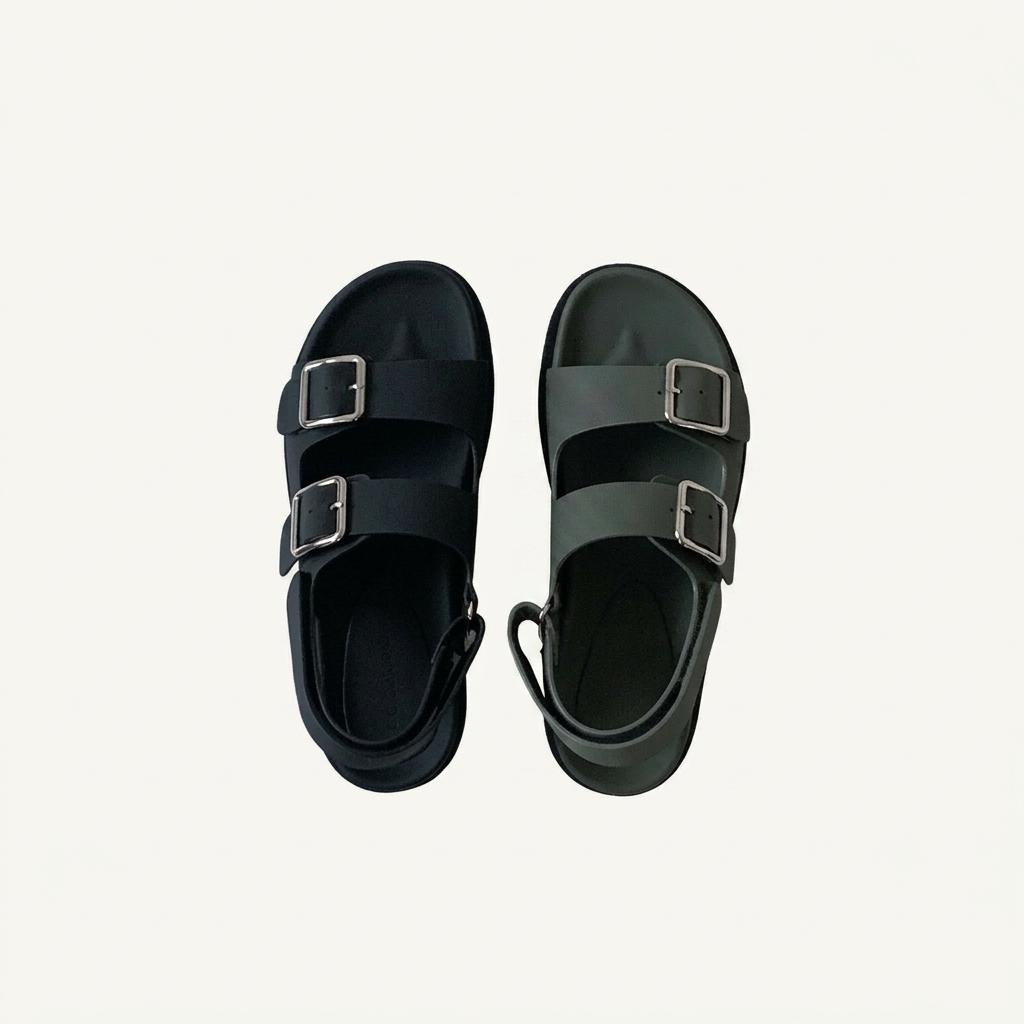 #세일 9345 와이드 찍찍이 4cm 캐쥬얼 샌들 245 카키-새상품 1