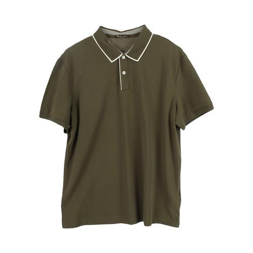로로피아나 (MEN - XL) 코튼 버튼 로고 카라넥 반팔 티셔츠 2