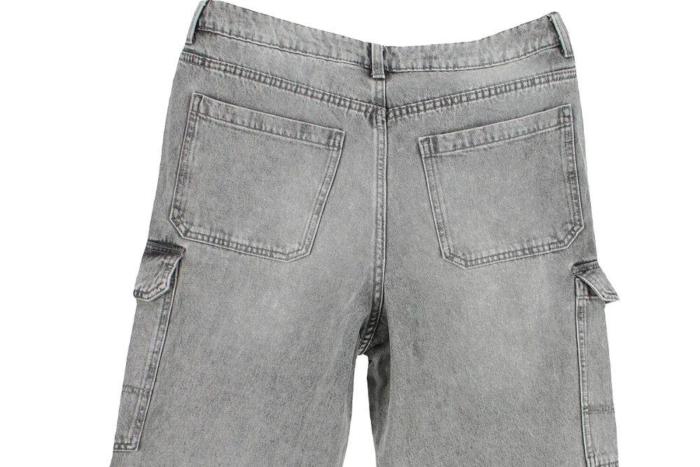 H&M (WOMEN - XL) 코튼 카고 데님 팬츠 7