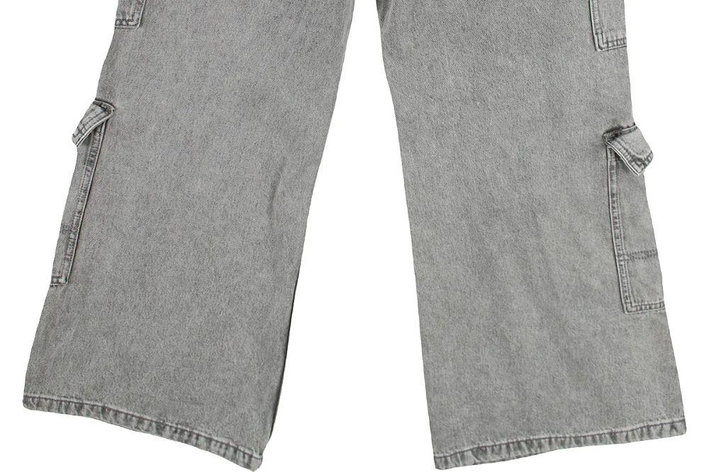 H&M (WOMEN - XL) 코튼 카고 데님 팬츠 8