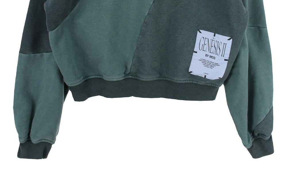 MCQ by 알렉산더 맥퀸 (WOMEN - M) 코튼 배색 패널 크롭 맨투맨 7