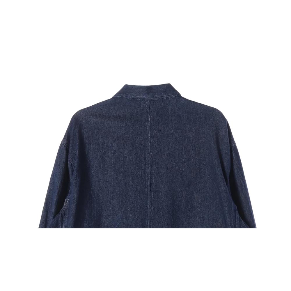 무지 (MEN - XL) 면 카폭 빈티지 무드 데님 워크 자켓 4