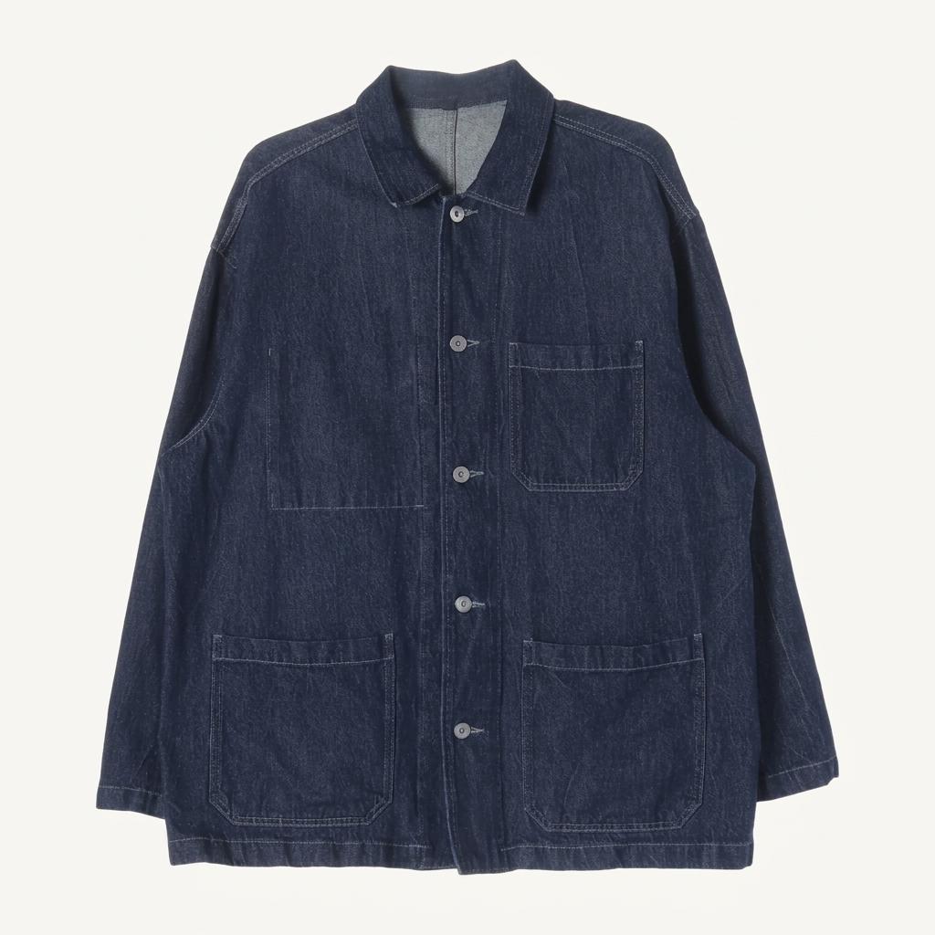 무지 (MEN - XL) 면 카폭 빈티지 무드 데님 워크 자켓 1