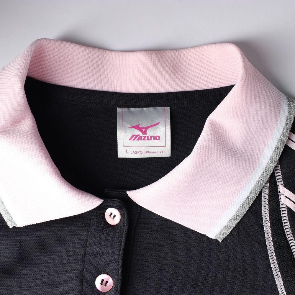 미즈노 (WOMEN - L) 폴리 자수 로고 카라넥 반팔 티셔츠 8