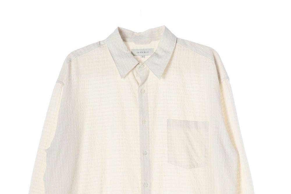유니온블루 (MEN - XL) 폴리 코튼 레이온 자가드 텍스쳐 셔츠 3