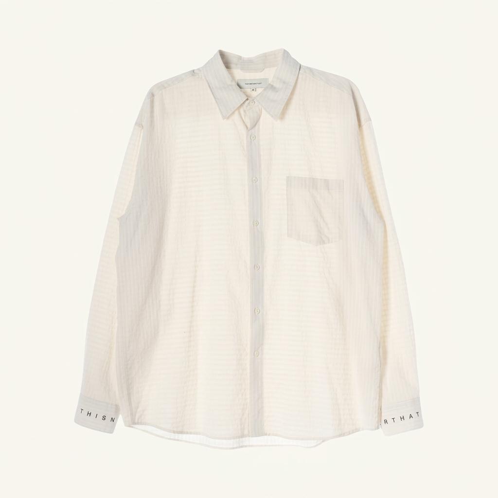 유니온블루 (MEN - XL) 폴리 코튼 레이온 자가드 텍스쳐 셔츠 1