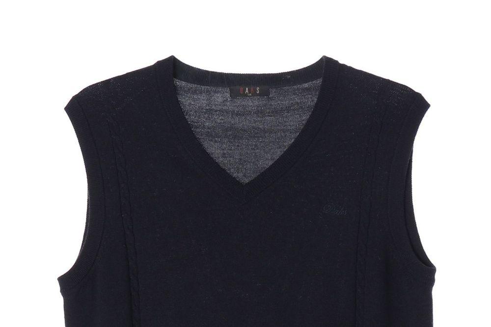 닥스 (MEN - XL) 울 100% 자수 로고 브이넥 니트 조끼 3