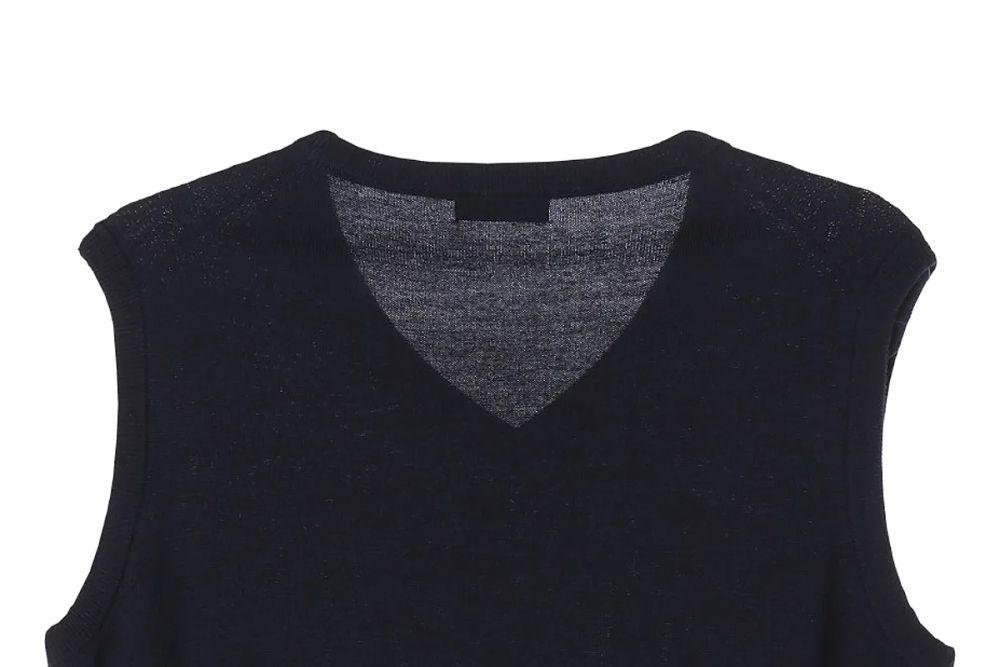 닥스 (MEN - XL) 울 100% 자수 로고 브이넥 니트 조끼 7