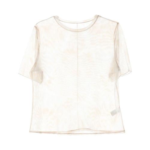 GU (WOMEN - XL) 폴리 시스루 반팔 티셔츠 2