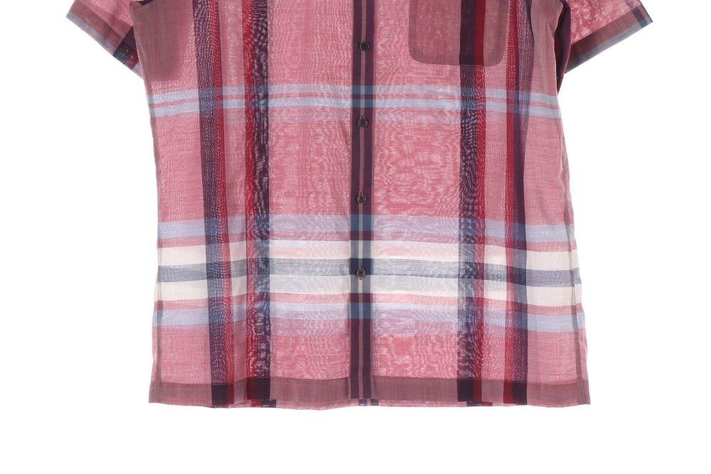 닥스 (MEN - XL) 울 블렌드 체크 패턴 반팔 셔츠 4