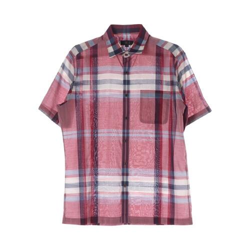 닥스 (MEN - XL) 울 블렌드 체크 패턴 반팔 셔츠 2