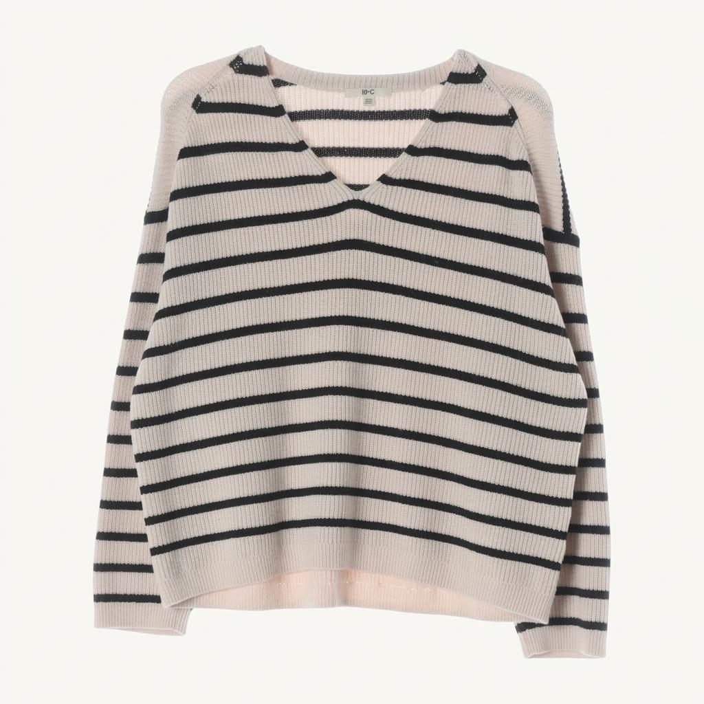 유니클로 x 클레어 웨이트 켈러 (WOMEN - 2XL) 아크릴 폴리 코튼 브이넥 니트 탑 1