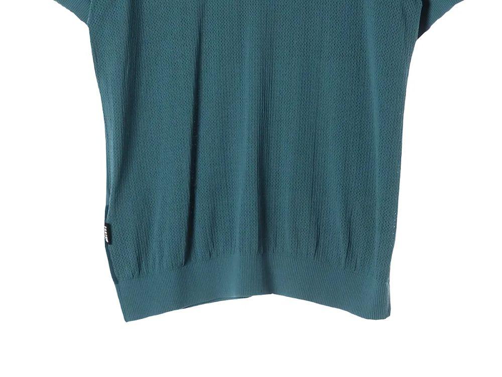 팬텀 (MEN - XL) 레이온 나일론 로고 반팔 니트 탑 7