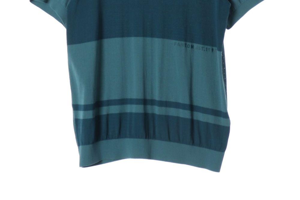 팬텀 (MEN - XL) 레이온 나일론 로고 반팔 니트 탑 4
