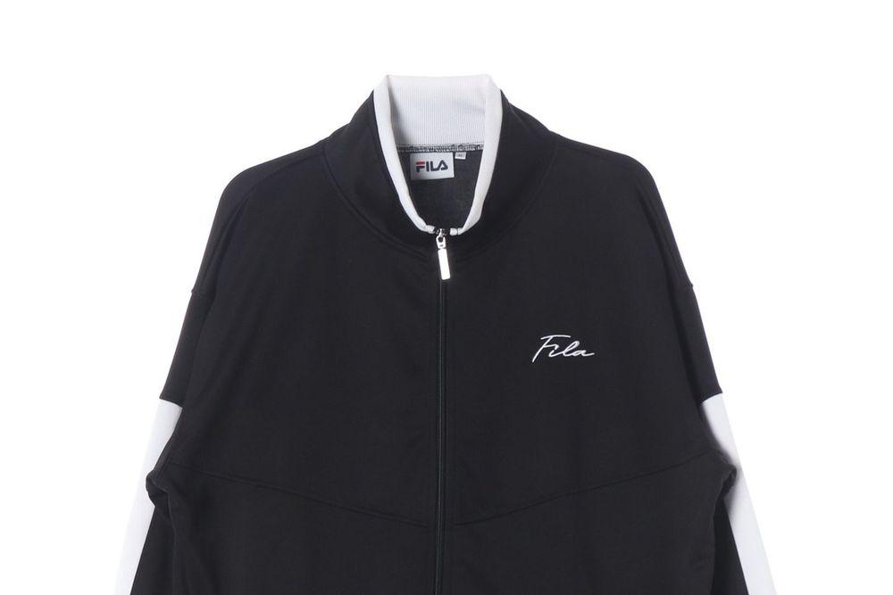 휠라 (MEN - XL) 폴리 로고 집업 저지 3
