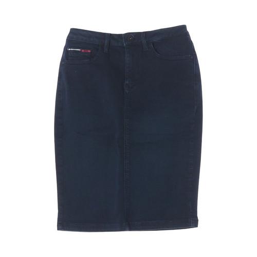 타미힐피거 (WOMEN - XS) 폴리 레이온 코튼 로고 데님 스커트 2
