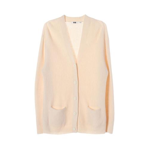 유니클로 (MEN - M) 울 100% 리브드 니트 가디건 2