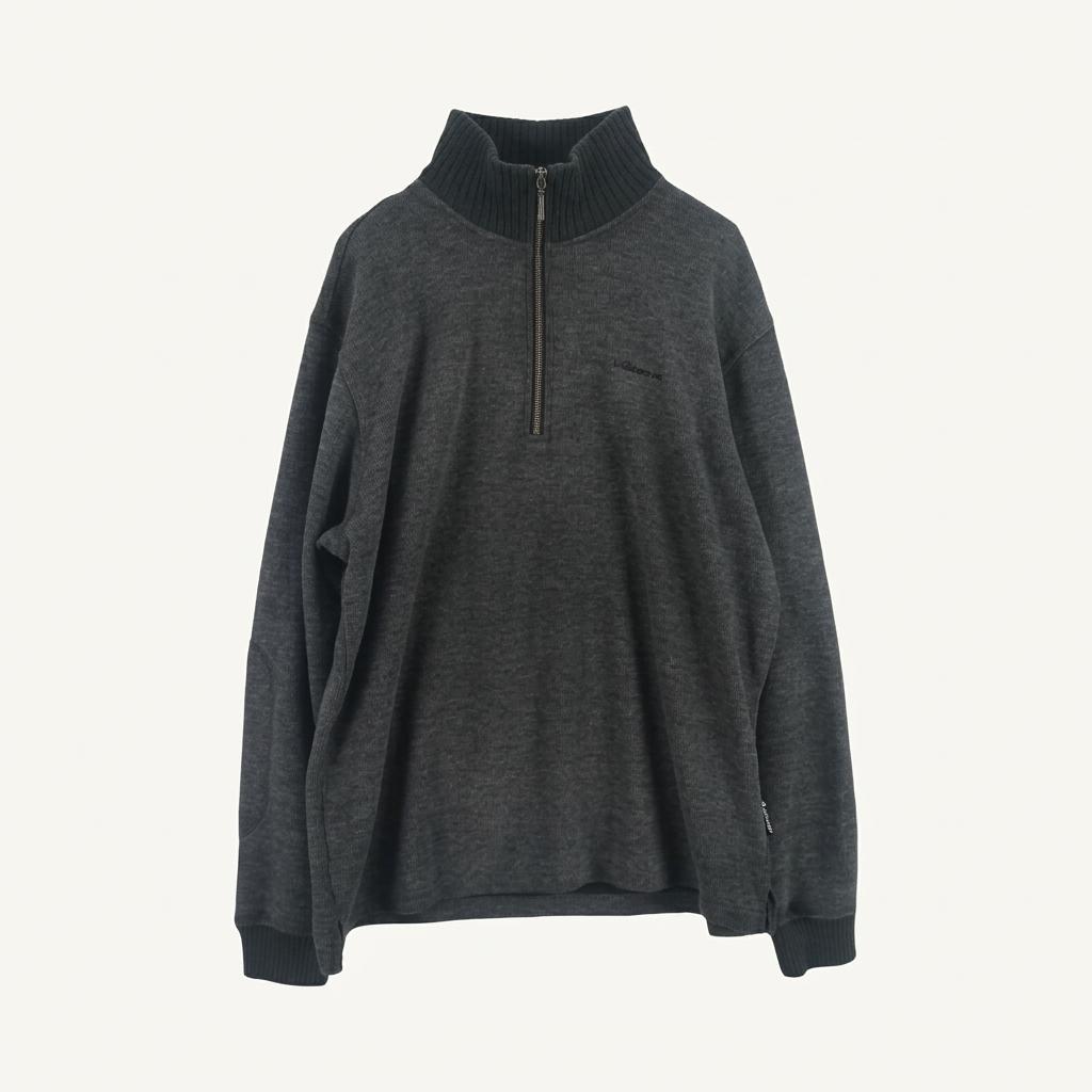 엘레쎄 (MEN - XL) 아크릴 라이오셀 로고 반집업 긴팔 티셔츠 1