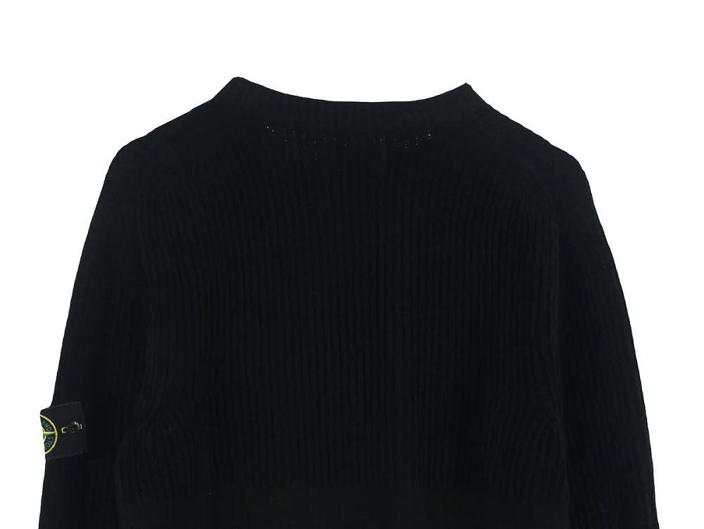 스톤아일랜드 (MEN - M) 울 블렌드 패치 로고 티어드 니트 탑 7