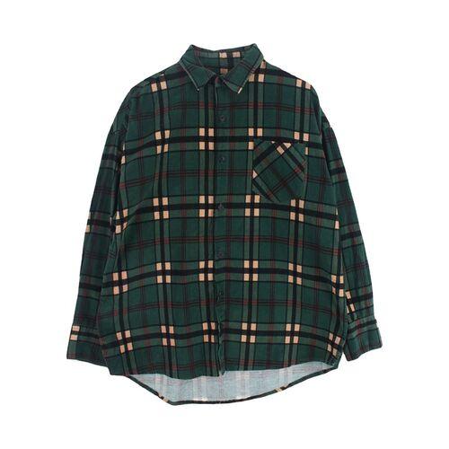 엑스톤즈 (MEN - M) 체크 패턴 코듀로이 셔츠 2