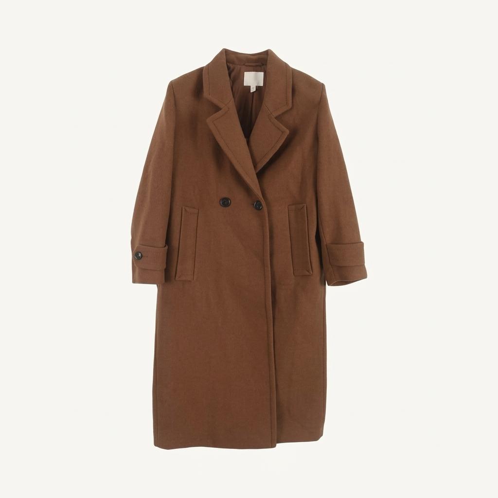H&M (WOMEN - XS) 울 블렌드 더블 버튼 롱 코트 1