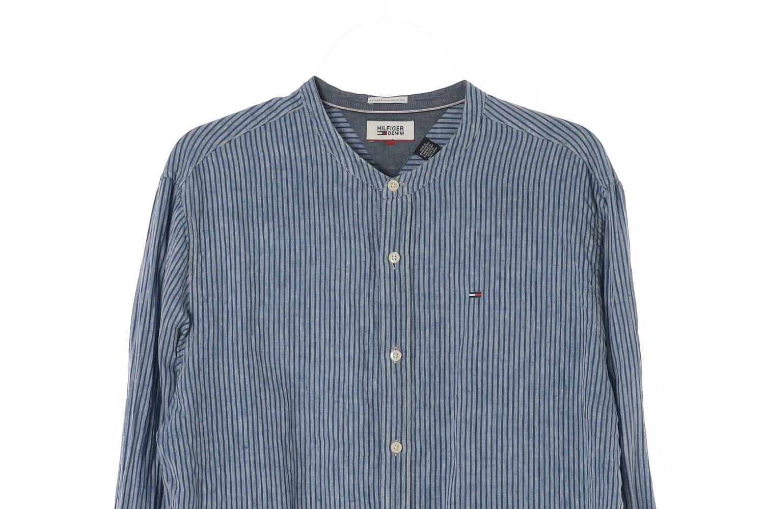 타미힐피거 (MEN - XL) 린넨 스트라이프 차이나넥 셔츠 8