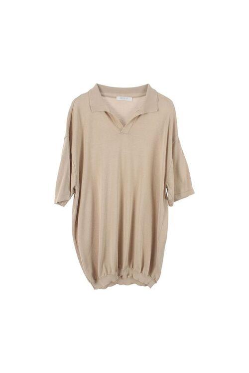 드로우핏 (MEN - XL) 모달 레이온 카라 반팔 니트 탑 2