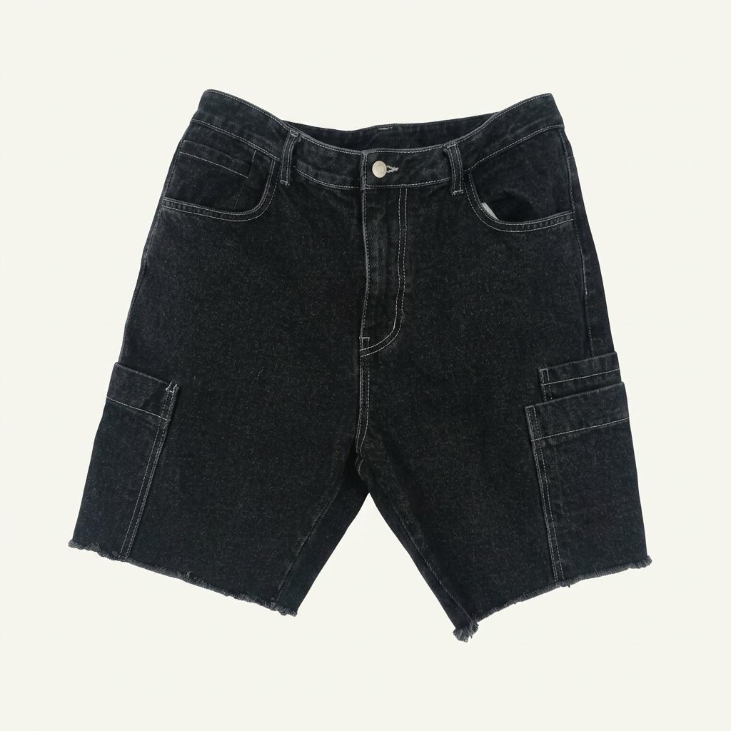 퍼스텝 (MEN - 32) 카고 데님 쇼츠 1