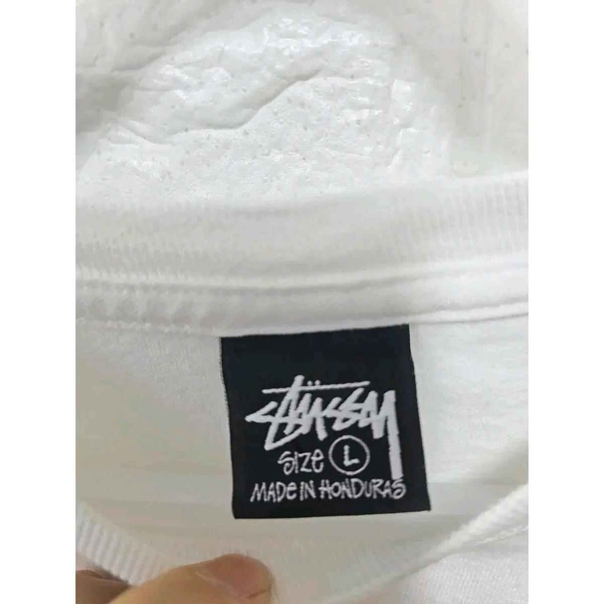 L 스투시 화이트 반팔 티 D347 3