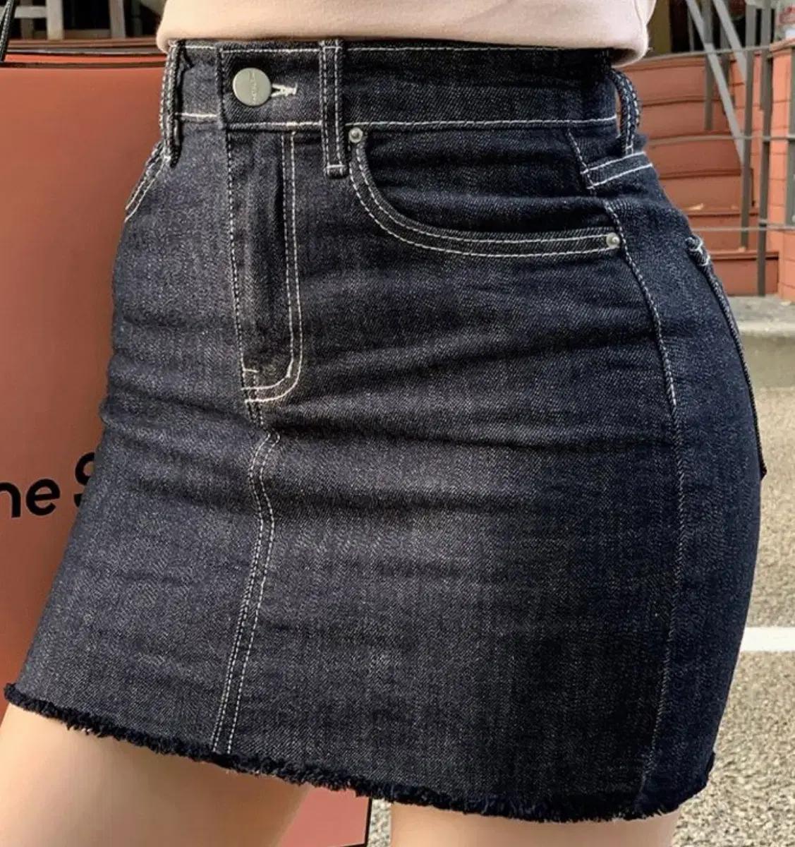 파스텔타임 생지 데님 미니스커트 새상품 3