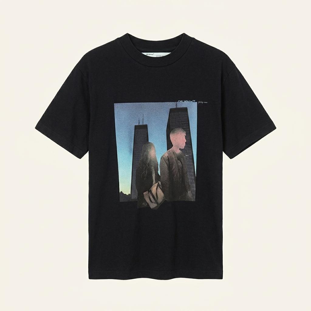 M 오프화이트 OFF White 커플스 반팔 티 D410 1