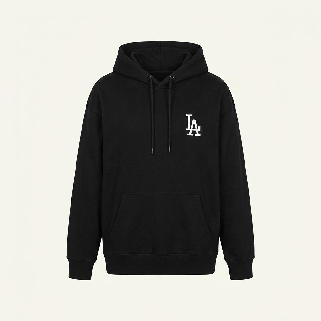 에이치덱스 자수로고 블랙 후드티 E0602 1