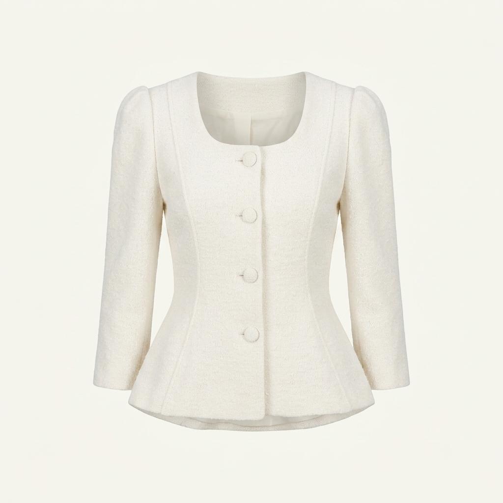 플로움 Etoile Peplum Jacket Ivory 2size 1