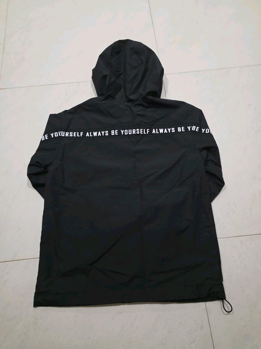 SUPERBLY 블랙 후드 바람막이 155 3