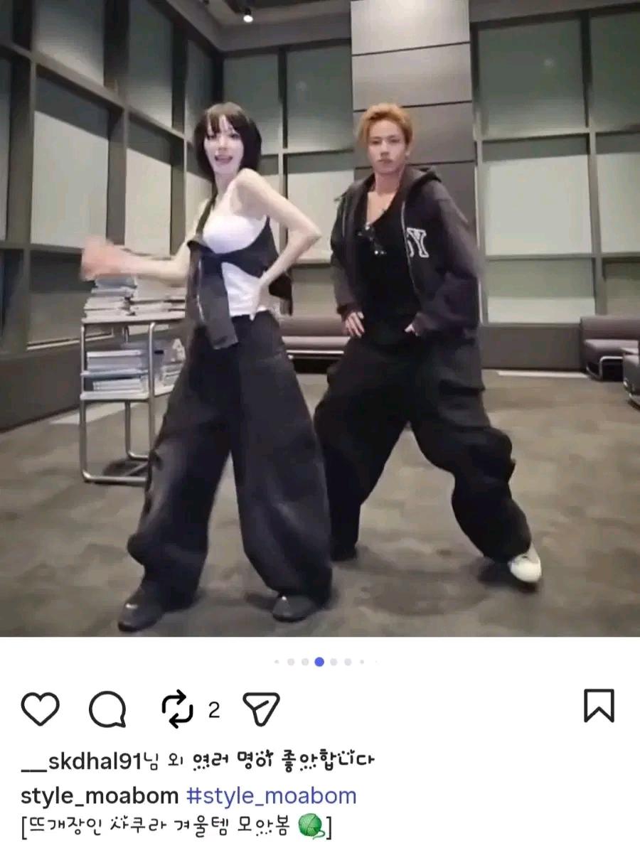 트리밍버드 벌룬핏 데미지 데님 팬츠 블랙 3