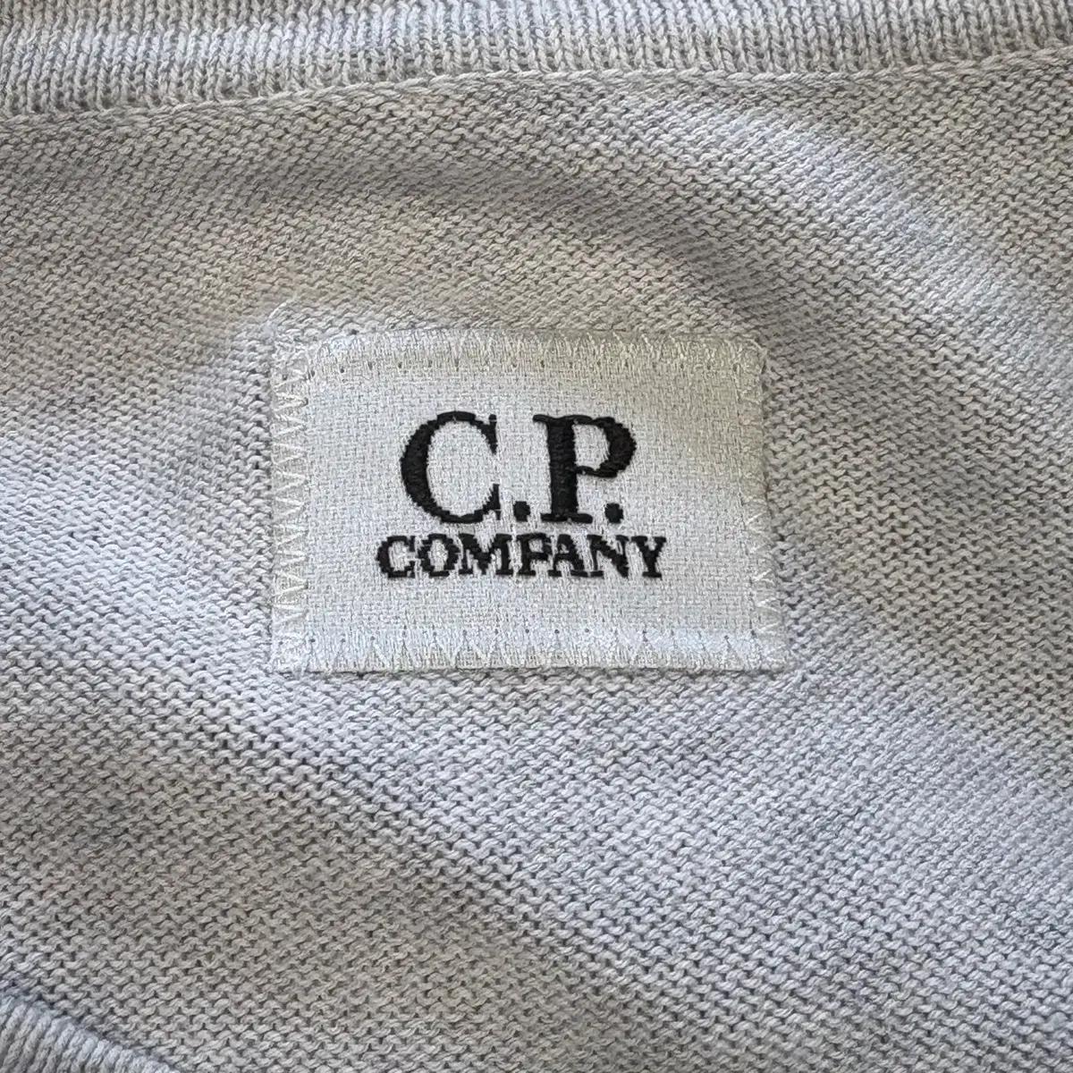 정품인증 C.P. 컴퍼니 52(XL) 그레이멜란지 렌즈 와펜 얇은 니트 4