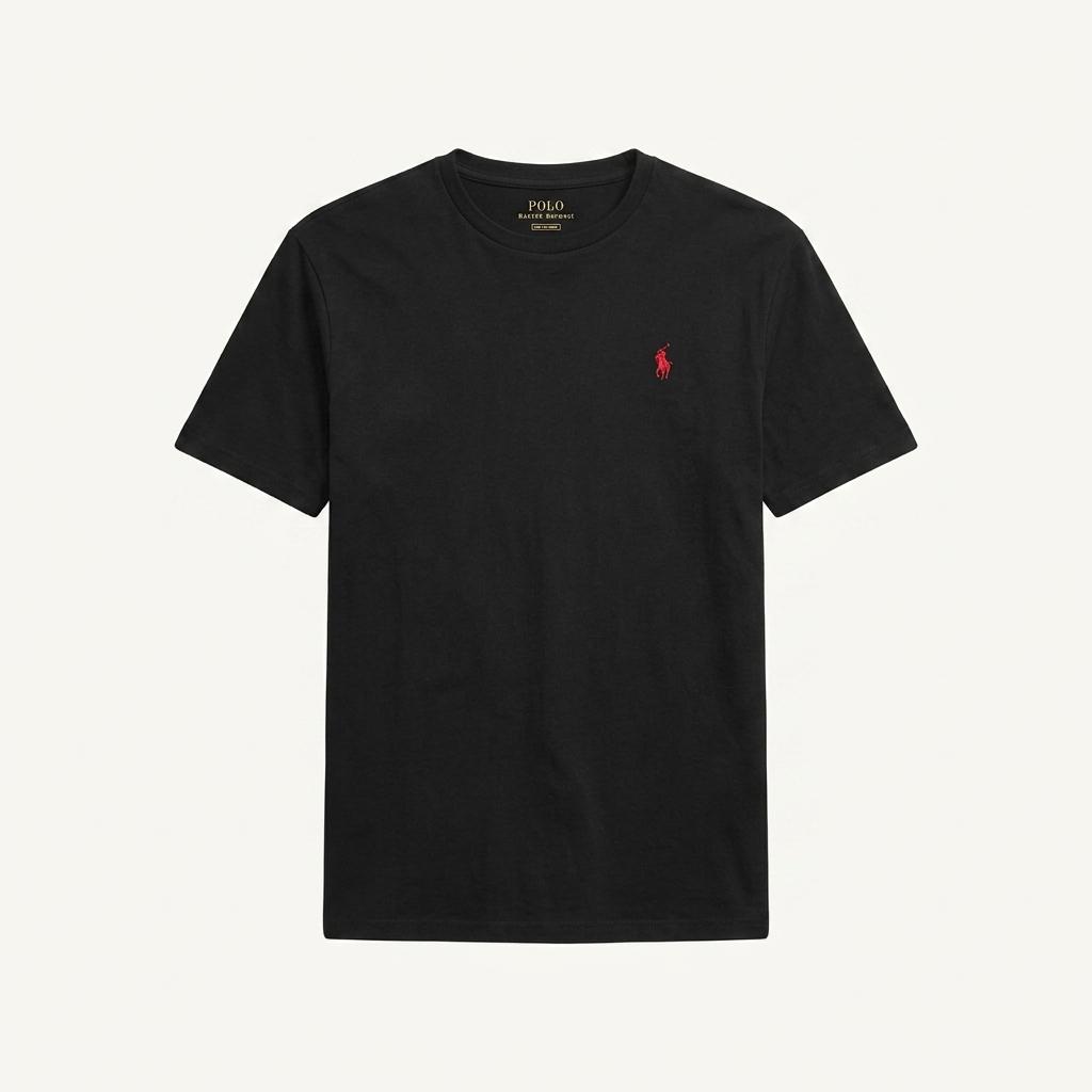 L,100 )) POLO 폴로 라운드넥 반팔티셔츠 ! 블랙 & 레드 1