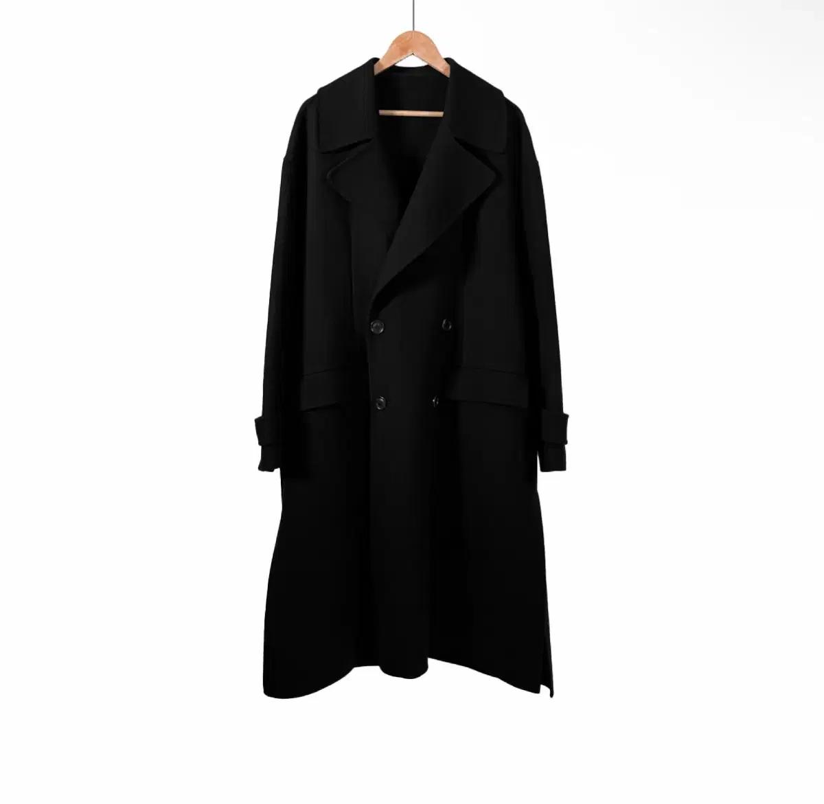 [5% 할인] [48] 준지 20fw 남성 핸드메이드 울 맥시 오버핏 더블 코트 블랙 2