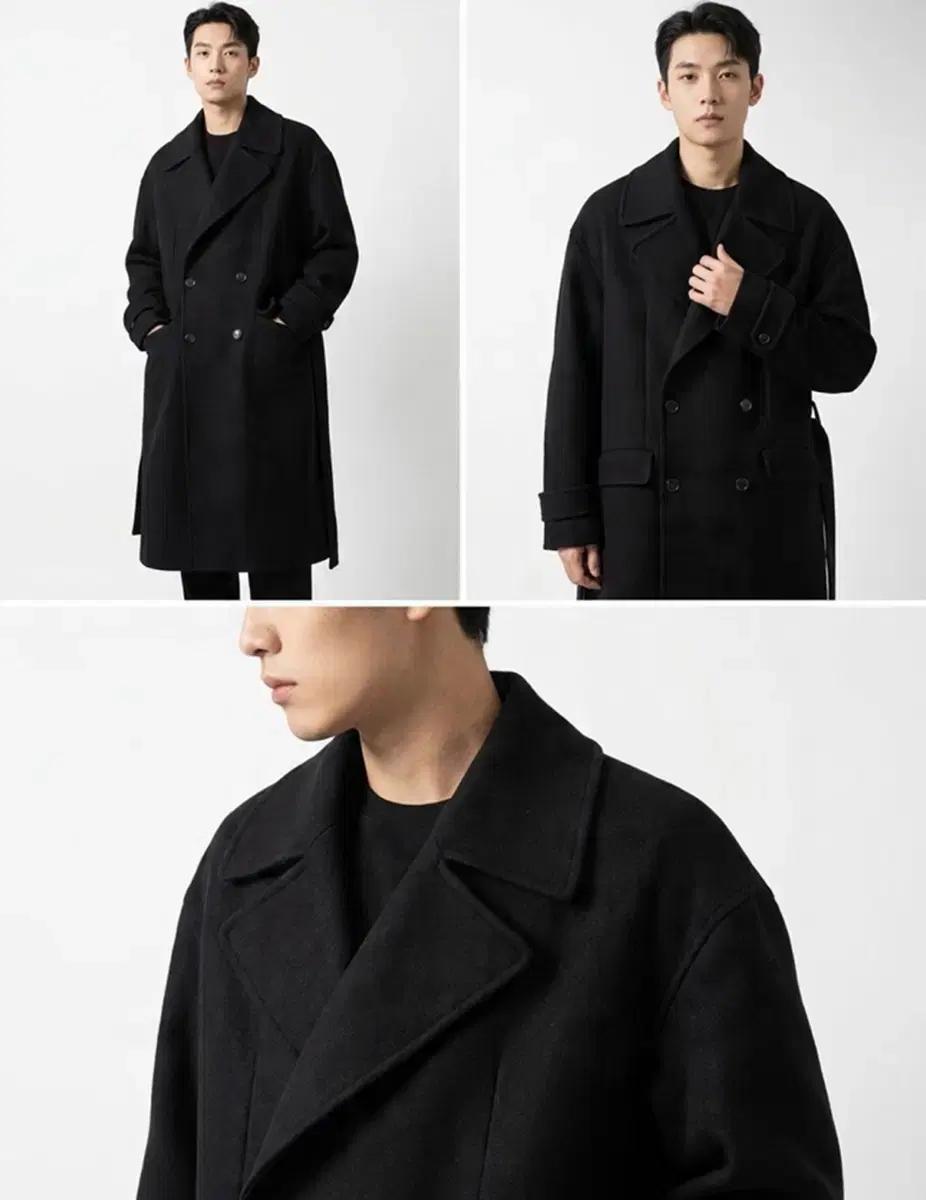[5% 할인] [48] 준지 20fw 남성 핸드메이드 울 맥시 오버핏 더블 코트 블랙 3