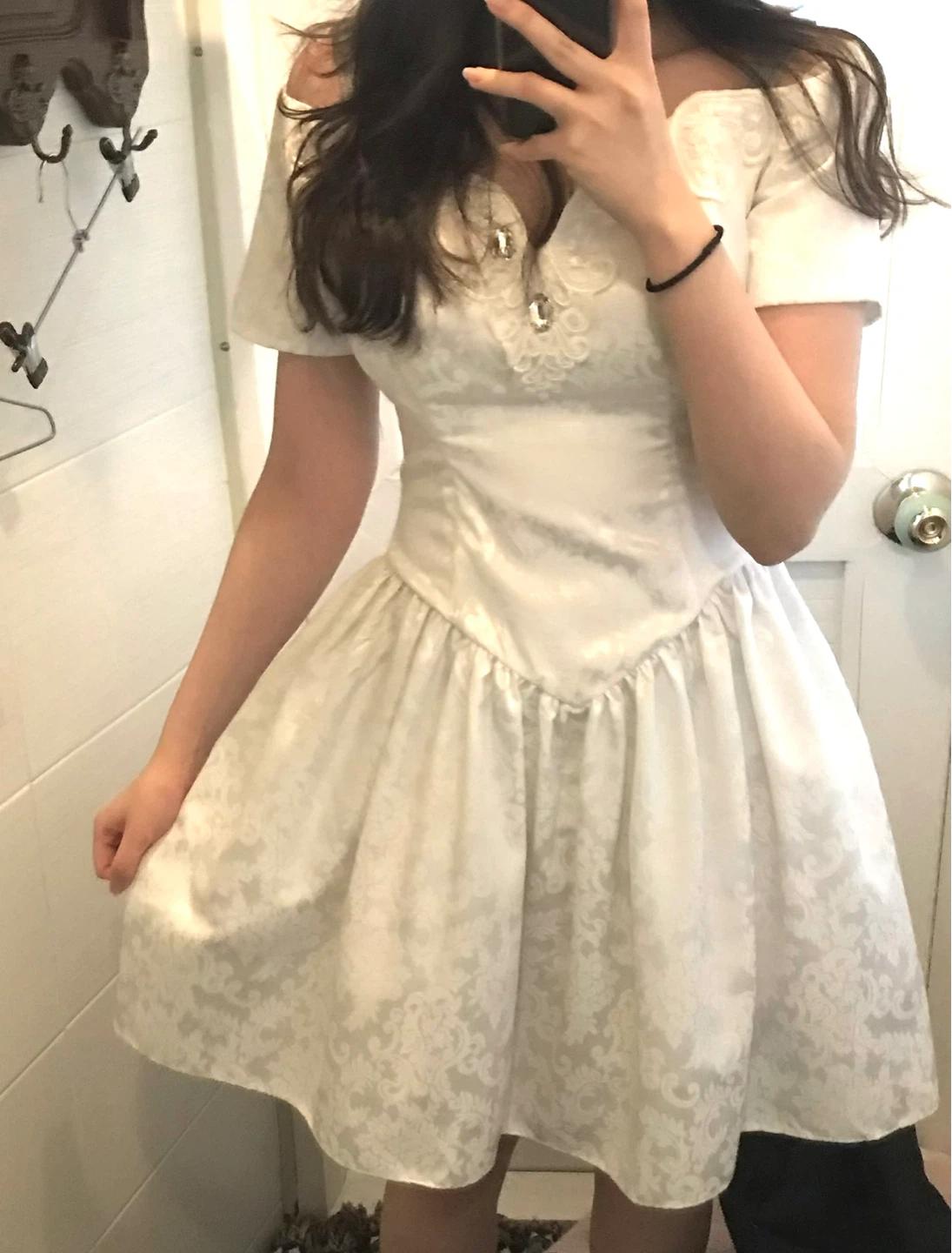 GUNNE SAX 거니섹 빈티지 화이트 레이스 오프숄더 원피스 3
